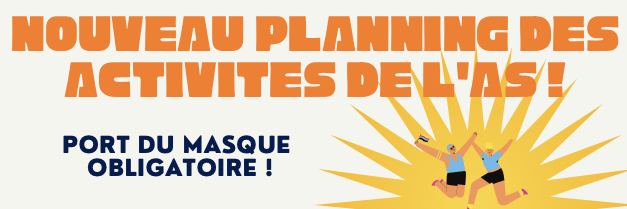 NOUVEAU PLANNING AS ! (à partir de vendredi 28/01)