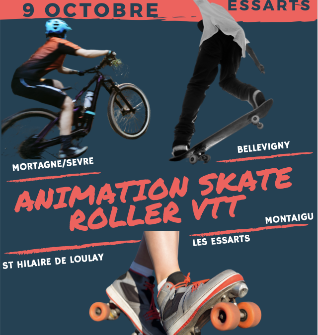 MERCREDI 9 OCTOBRE : animation SKATE ROLLER VTT